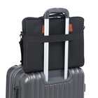 Сумка для ноутбука на молнии, наружный карман, держатель для чемодана, длинный ремень, 41×3×30 см, чёрная - Фото 5