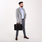 Сумка для ноутбука на молнии, наружный карман, держатель для чемодана, длинный ремень, 41×3×30 см, чёрная - Фото 6