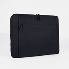 Сумка для ноутбука на молнии, наружный карман, длинный ремень, цвет чёрный - фото 3268197