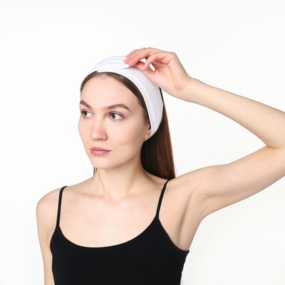 Повязка на голову LoveLife, 8.5×60 см, белая