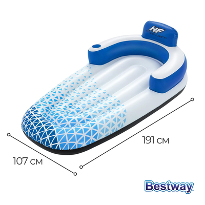 Шезлонг надувной для плавания, 191×107 см, 43533 Bestway