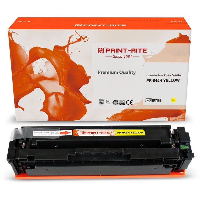 Картридж лазерный Print-Rite TFC450YPU1J для Canon LBP 611Cn/613Cdw/631Cn (2200k), жёлтый - фото 51308753