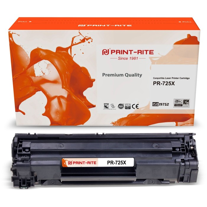 Картридж лазерный Print-Rite TFCA3SBPU1J PR-725X 725X (3000k), чёрный - фото 51308829