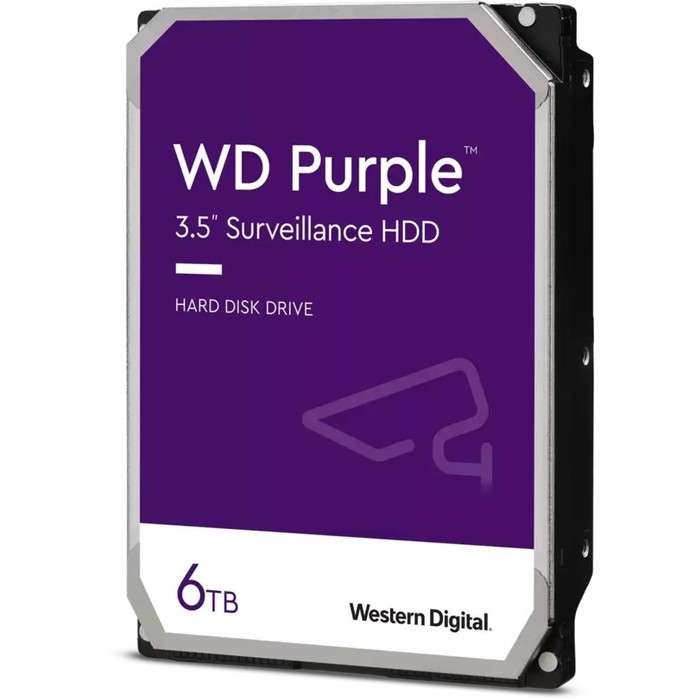 Жёсткий диск WD WD63PURZ Video Streaming Purple, 6 Тб, SATA-III, 3.5
