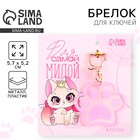 Брелок для ключей акриловый «Для самой милой», 5,7 х 5,2 см - Фото 1