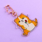 Брелок для ключей акриловый «Котик», 6 х 5,4 см - Фото 2