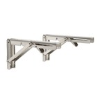 Кронштейн складной для столов и полок ТУНДРА, 2 шт., длина 250 мм, нержавеющая сталь - Фото 7