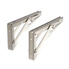 Кронштейн складной для столов и полок ТУНДРА, 2 шт., длина 250 мм, нержавеющая сталь - Фото 8