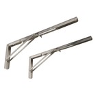 Кронштейн складной для столов и полок ТУНДРА, 2 шт., длина 500 мм, нержавеющая сталь - Фото 7
