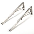 Кронштейн складной для столов и полок ТУНДРА, 2 шт., длина 500 мм, нержавеющая сталь - Фото 9