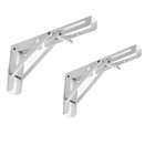 Кронштейн складной для столов и полок ТУНДРА, 2 шт., длина 200 мм, сталь, белый - Фото 7