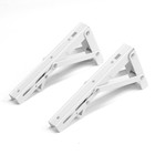 Кронштейн складной для столов и полок ТУНДРА, 2 шт., длина 200 мм, сталь, белый - Фото 9