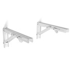 Кронштейн складной для столов и полок ТУНДРА, 2 шт., длина 250 мм, сталь, белый - Фото 7