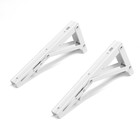 Кронштейн складной для столов и полок ТУНДРА, 2 шт., длина 250 мм, сталь, белый - Фото 9