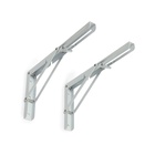 Кронштейн складной для столов и полок ТУНДРА, 2 шт., длина 300 мм, сталь, белый - Фото 7