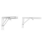 Кронштейн складной для столов и полок ТУНДРА, 2 шт., длина 350 мм, сталь, цвет белый - Фото 6