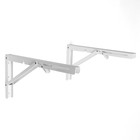 Кронштейн складной для столов и полок ТУНДРА, 2 шт., длина 350 мм, сталь, цвет белый - Фото 7