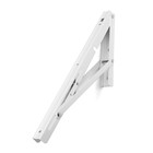 Кронштейн складной для столов и полок ТУНДРА, 2 шт., длина 350 мм, сталь, белый - Фото 11
