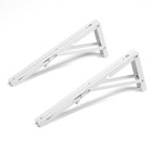 Кронштейн складной для столов и полок ТУНДРА, 2 шт., длина 350 мм, сталь, белый - Фото 9