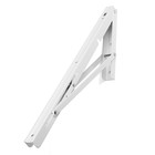 Кронштейн складной для столов и полок ТУНДРА, 2 шт., длина 450 мм, сталь, белый - Фото 11