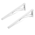 Кронштейн складной для столов и полок ТУНДРА, 2 шт., длина 450 мм, сталь, белый - Фото 9