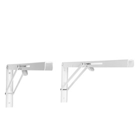 Кронштейн складной для столов и полок ТУНДРА, 2 шт., длина 500 мм, сталь, цвет белый
