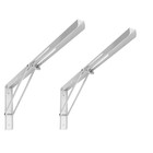 Кронштейн складной для столов и полок ТУНДРА, 2 шт., длина 500 мм, сталь, белый - Фото 8