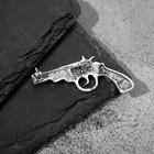 Брошь «Револьвер», цвет чернёное серебро - фото 7377467