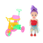 Кукла малышка «Валентина» на велосипеде, МИКС - Фото 2