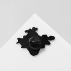 Значок «Сердце» с тюльпанами, цветной в чёрном металле - фото 9536117