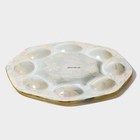 Подставка для яиц Доляна «Кролик в цветах», 8 ячеек, 22×22 см, стекло, жёлтая - Фото 6