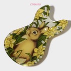 Блюдо стеклянное сервировочное Доляна «Кролик в цветах», 21×13,5×1,8 см - Фото 2