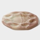 Подставка для яиц Доляна «Со светлой Пасхой», d=21 см, 8 ячеек, стекло, бежевая - Фото 4