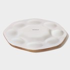 Подставка для яиц Доляна «Со светлой Пасхой», d=21 см, 8 ячеек, стекло, бежевая - Фото 5