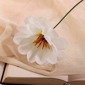 Цветы искусственные «Одиночка криспа», h=20 см, d=11 см, белые (комплект 10 шт)