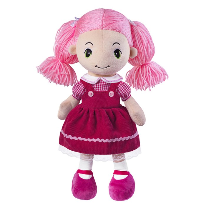 Мягкая кукла «Стильняшка в розовом платье с хвостиками», 40 см 60546