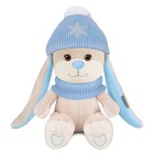 Мягкая игрушка «Зайчик в голубом шарфе и шапочке со снежинкой», 20 см - фото 109486007