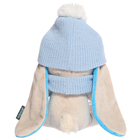 Мягкая игрушка «Зайчик в голубом шарфе и шапочке со снежинкой», 20 см - Фото 3