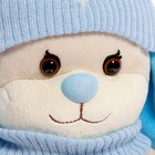 Мягкая игрушка «Зайчик в голубом шарфе и шапочке со снежинкой», 20 см - Фото 4