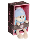 Мягкая игрушка «Зайчик в голубом шарфе и шапочке со снежинкой», 20 см - Фото 6