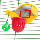 Игрушка для птиц «Баскетбольное кольцо», 9.5×11×6 см, мяч 2.5 см, корзина 4.6 см - Фото 3