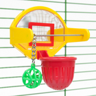 Игрушка для птиц "Баскетбольное кольцо", 9.5 х 11 х 6 см (мяч 2,5 см, корзина 4,6 см) - Фото 4