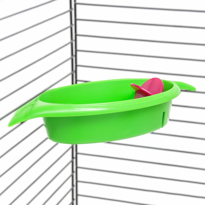 Ванночка-купалка для птиц «Листочек», 18.3×9×3.8 см, микс цветов - Фото 1