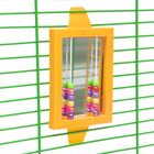 Игрушка для птиц «Зеркало с бусами», 13×6.7 см, цвет МИКС - Фото 4