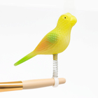 Игрушка для птиц "Птичка" на пружинке, 11.9 х 3.4 х 12.5 см, жёлтая - фото 320903001