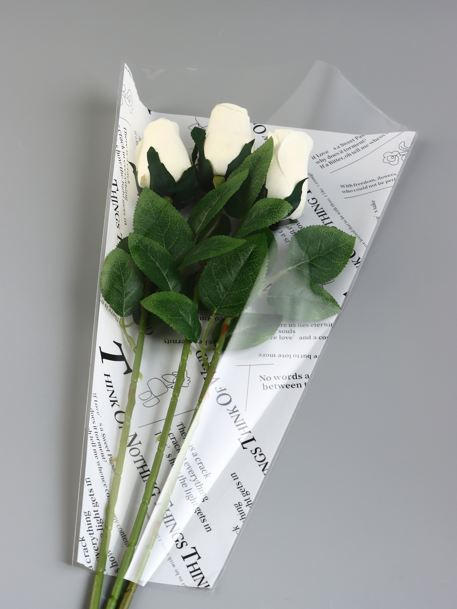 Пакет цветочный Конус, белый, 28х9х44см±1см (9240235) - Купить по цене ...
