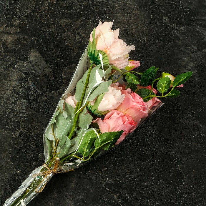 Пакет цветочный Конус, белый, 28х9х44см±1см - Фото 1
