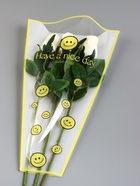 Пакет цветочный Конус, белый, 28×9×44 см±1 см - Фото 2