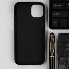 Чехол Hoco для телефона iPhone 14, кевларовая текстура, чёрно-серый - Фото 3