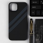 Чехол Hoco для телефона iPhone 14, кевларовая текстура, чёрно-серый - Фото 4